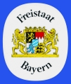 Freistaat Bayern Aufkleber (90 x 75 mm)